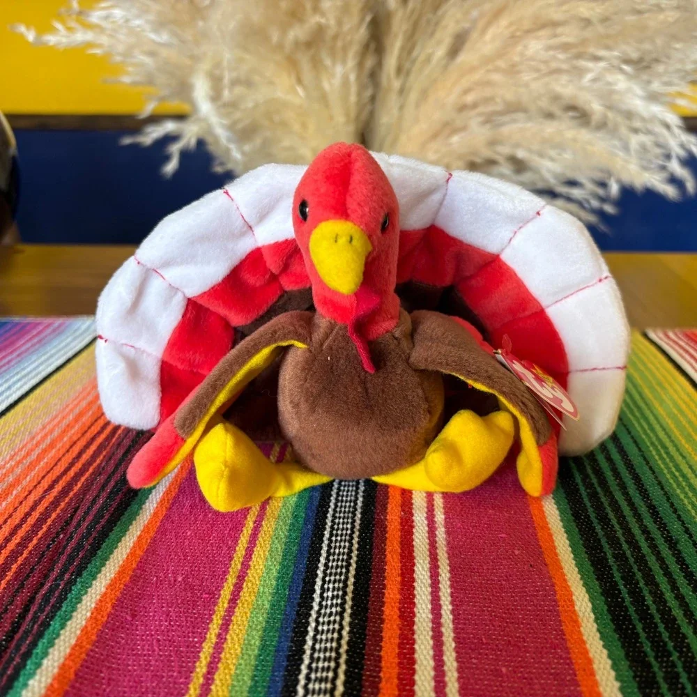 Ty Beanie Baby Gobbles the Turkey 1996 Vintage Plush Style 4034 with Tags